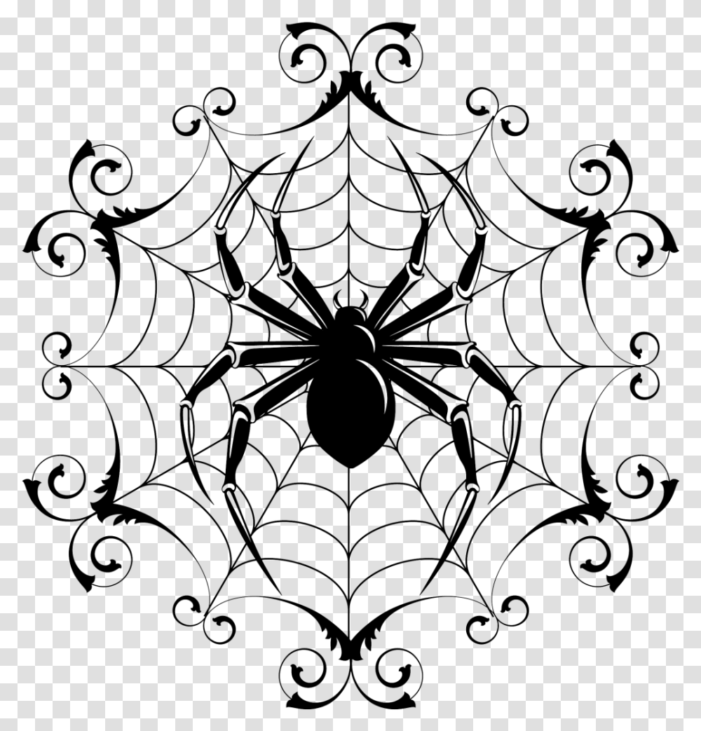 Cartoon Halloween Pictures To Drawings Of Spiders In Webs, Chandelier, Lamp, Spider Web, Rug Transparent Png