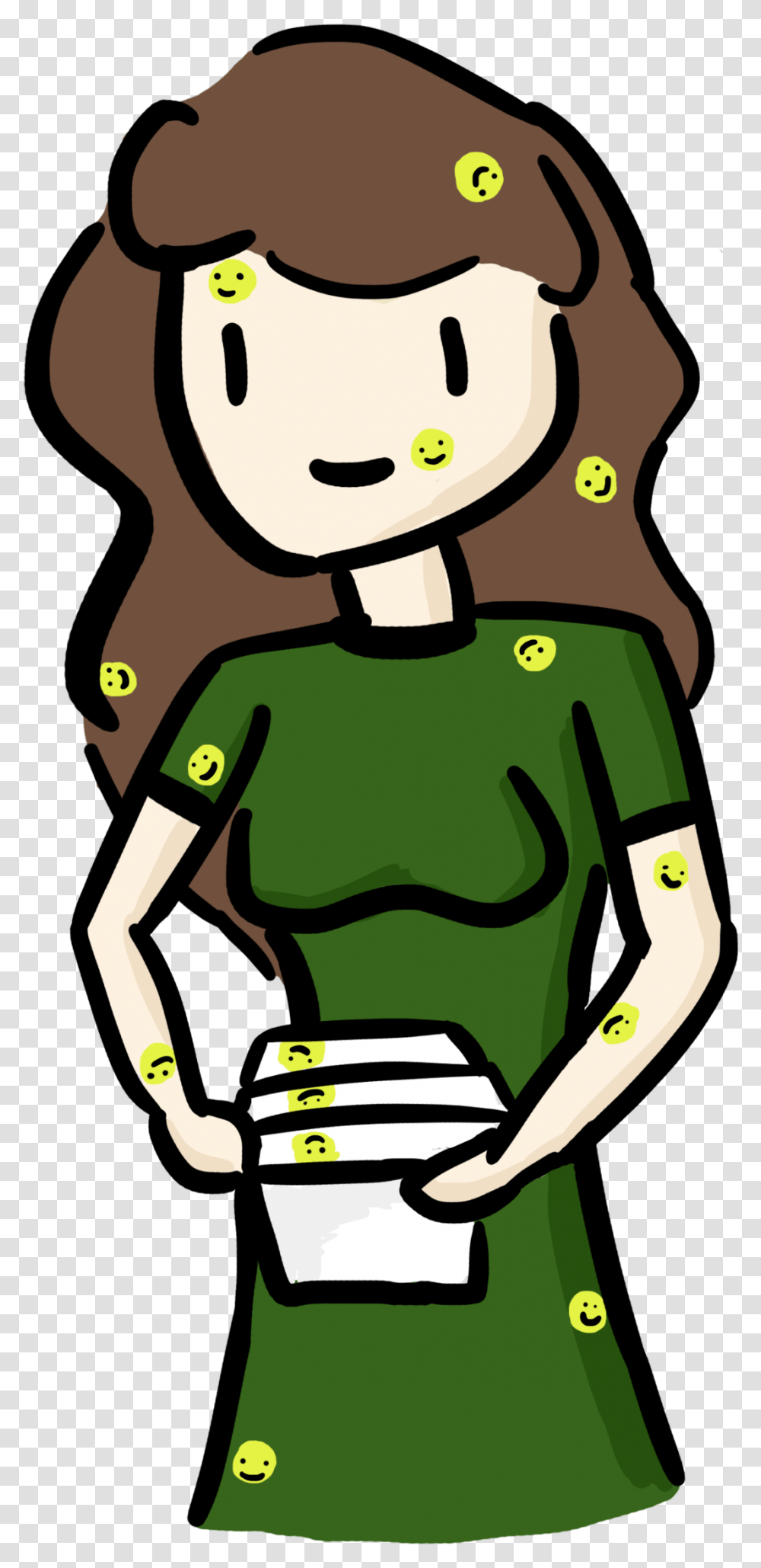Cartoon, Hand, Drawing, Green Transparent Png