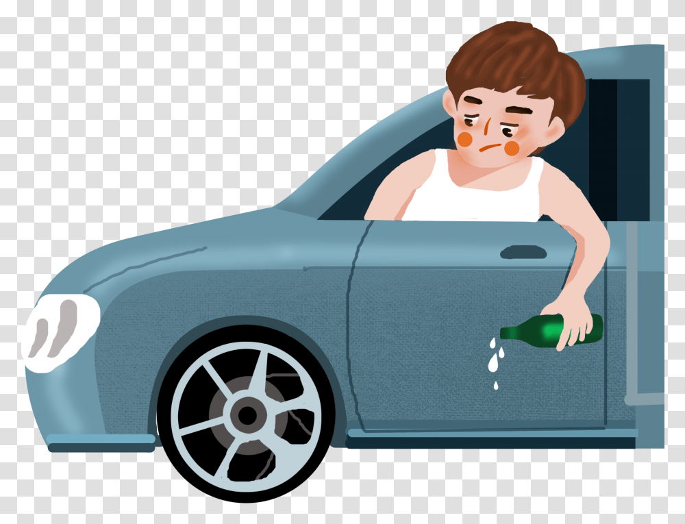 Cartoon Hand Drawn Illustration Character And Psd Drawing, Tub, Vehicle, Transportation, Person Transparent Png