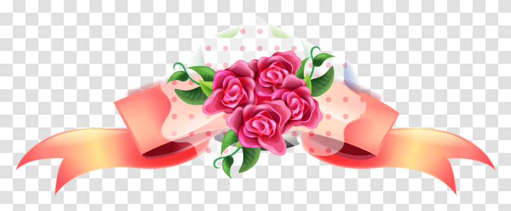 Cartoon Hand Painted Rose Bow, Plant, Flower, Blossom, Petal Transparent Png