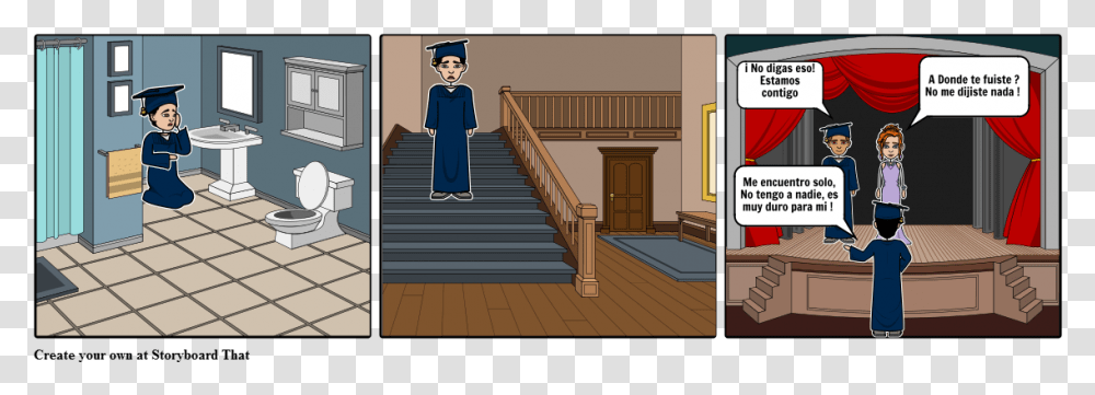 Cartoon, Handrail, Person, Staircase, Porch Transparent Png