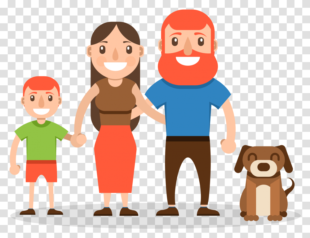 Cartoon Happy Family Download Happy Family Cartoon, Person, Human, People, Hand Transparent Png
