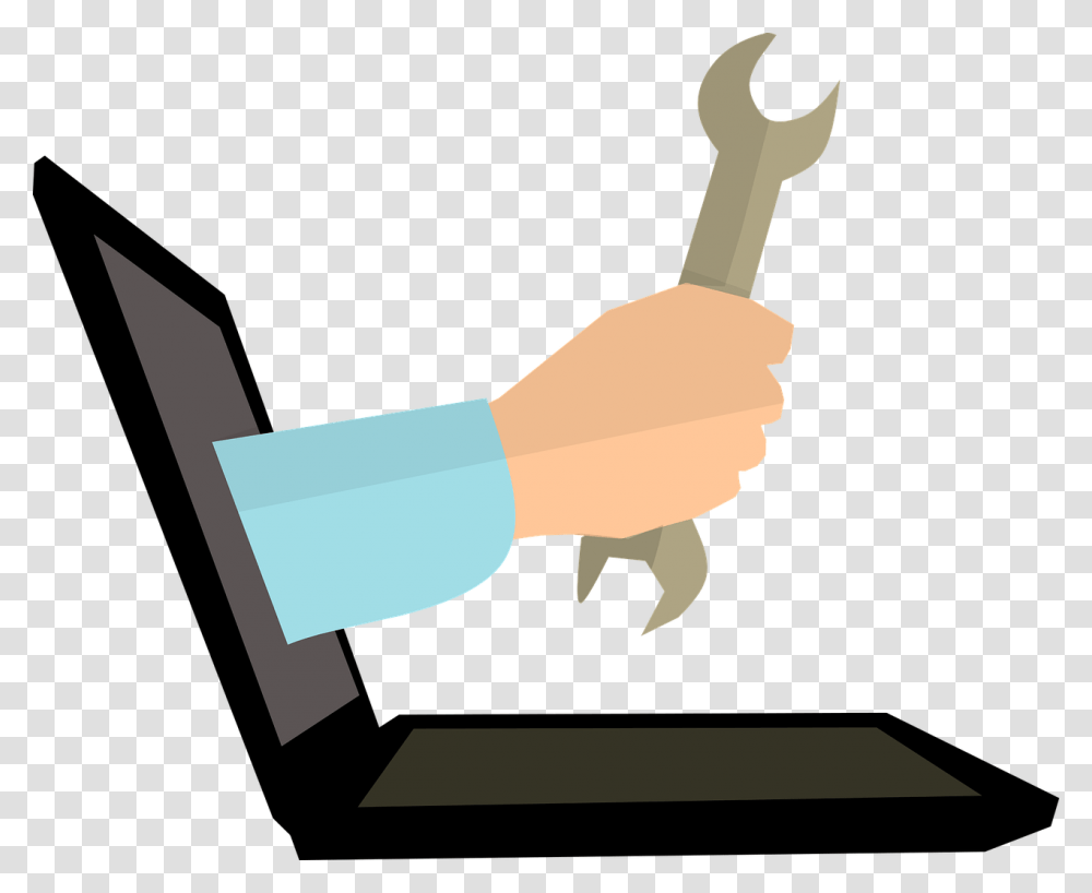 Cartoon Hardware And Software, Hand, Hammer, Tool Transparent Png