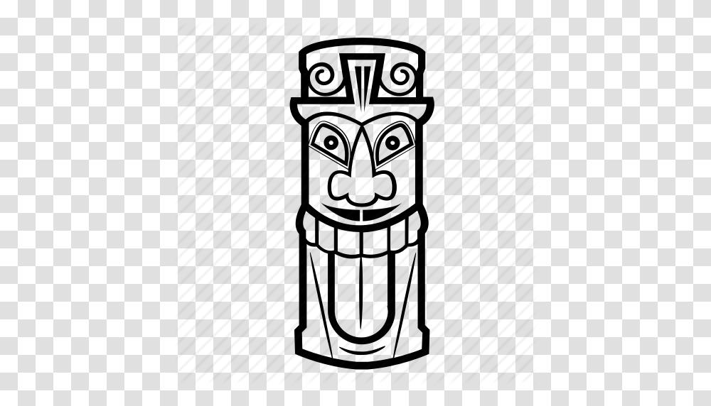 Cartoon Hawaii Native Tiki Tongue Icon, Building, Bottle, Beverage, Drink Transparent Png