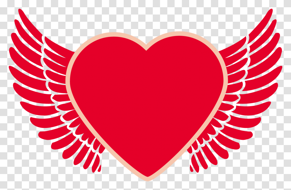 Cartoon Heart Angel Wings Download Bastet I Anubis Tatu, Label, Ketchup, Food Transparent Png