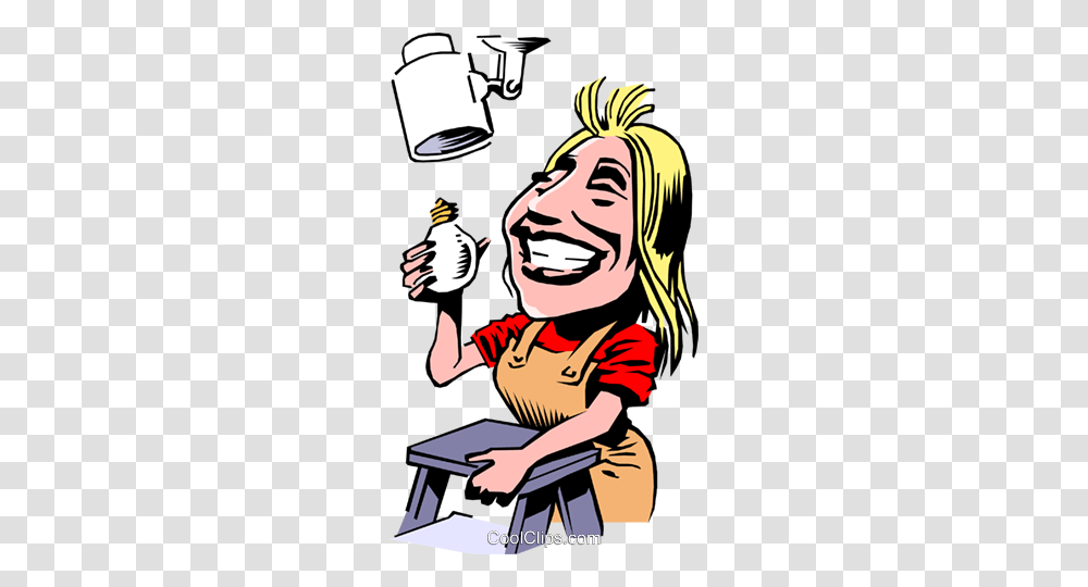 Cartoon Home Maintenance Royalty Free Vector Clip Art Illustration, Person, Face, Performer, Food Transparent Png