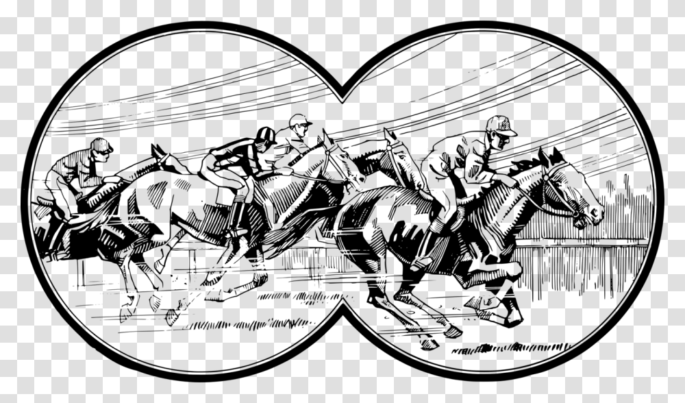 Cartoon Horse Horse Racing Clipart Black And White, Gray, World Of Warcraft Transparent Png