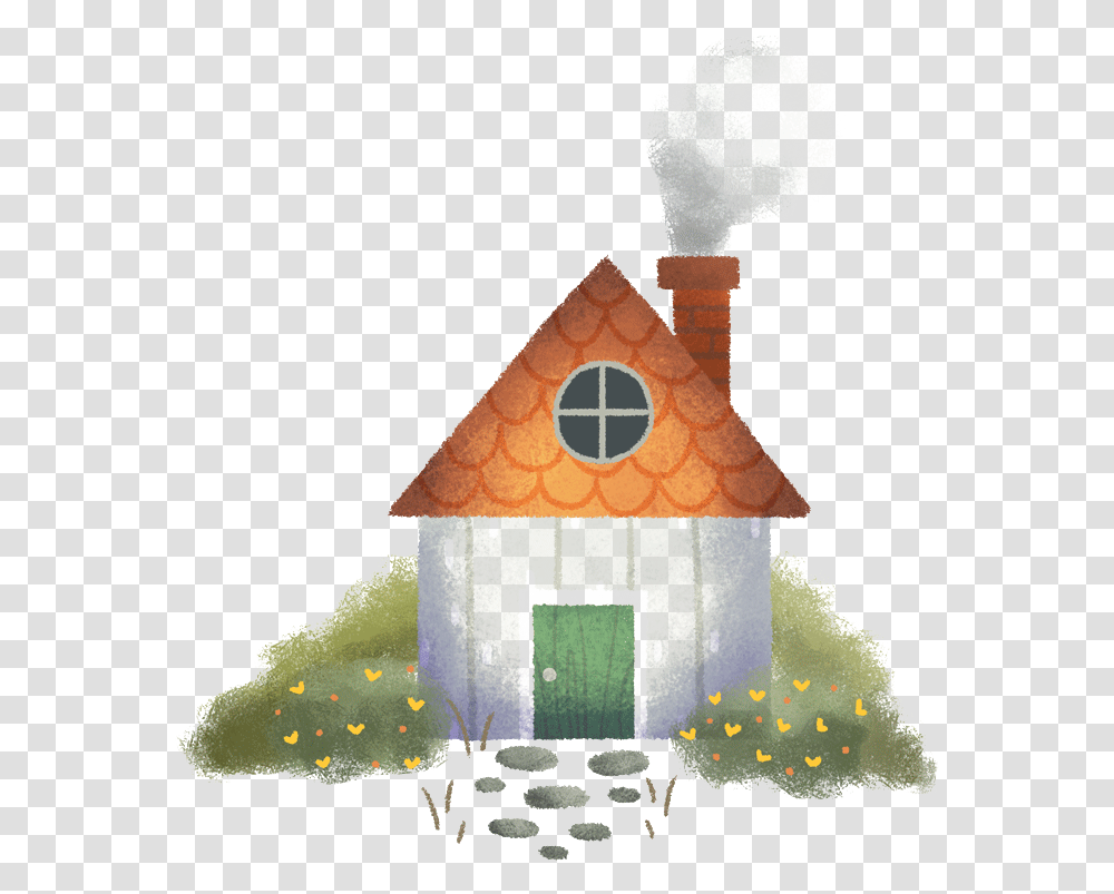 Cartoon House Chimney Download Cartoon House With Chimney, Nature, Outdoors, Lamp, Triangle Transparent Png
