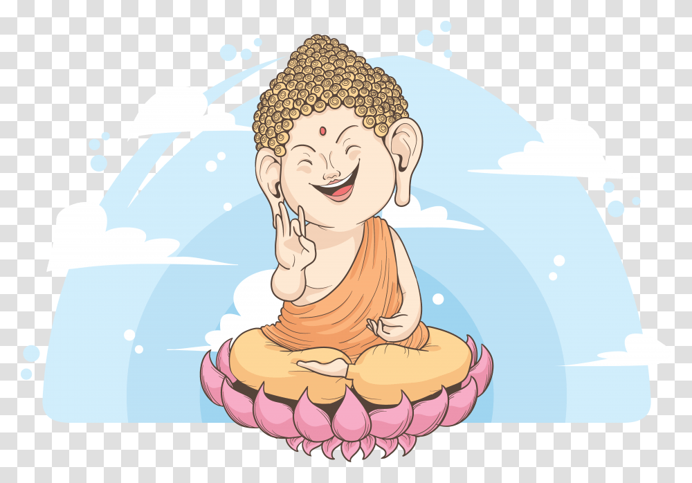 Cartoon Illustration Transprent Free Download Cake Meditating Cartoon Vector, Outdoors, Nature, Head, Person Transparent Png