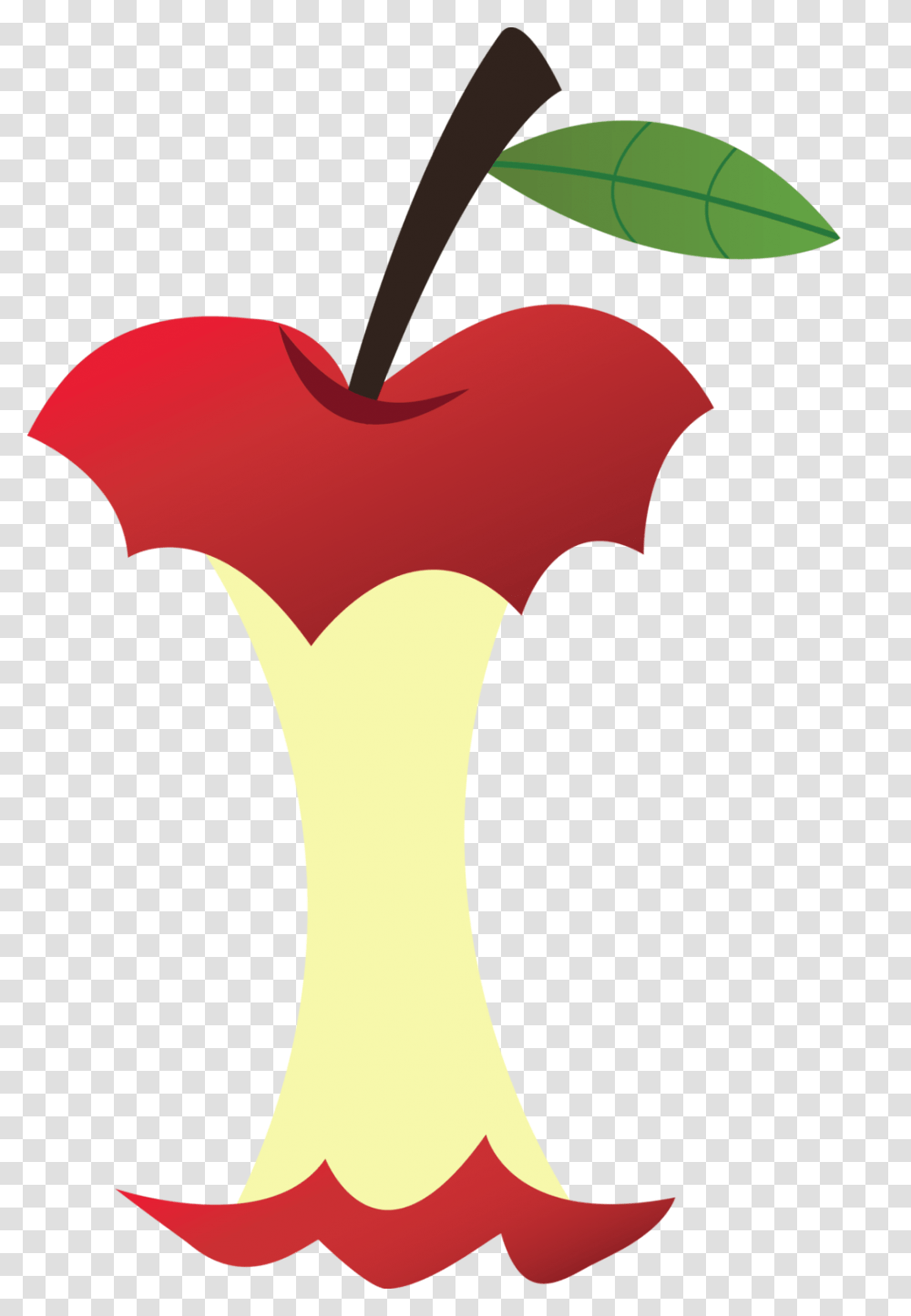 Cartoon Image Apple Core, Plant, Fruit, Food, Flower Transparent Png