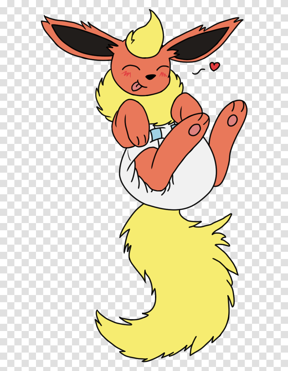 Cartoon Image Diapered Flareon, Person, People, Face, Costume Transparent Png