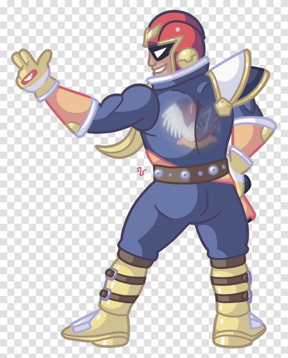 Cartoon Image With No Background Anime Captain Falcon, Helmet, Hand, Toy, Ninja Transparent Png