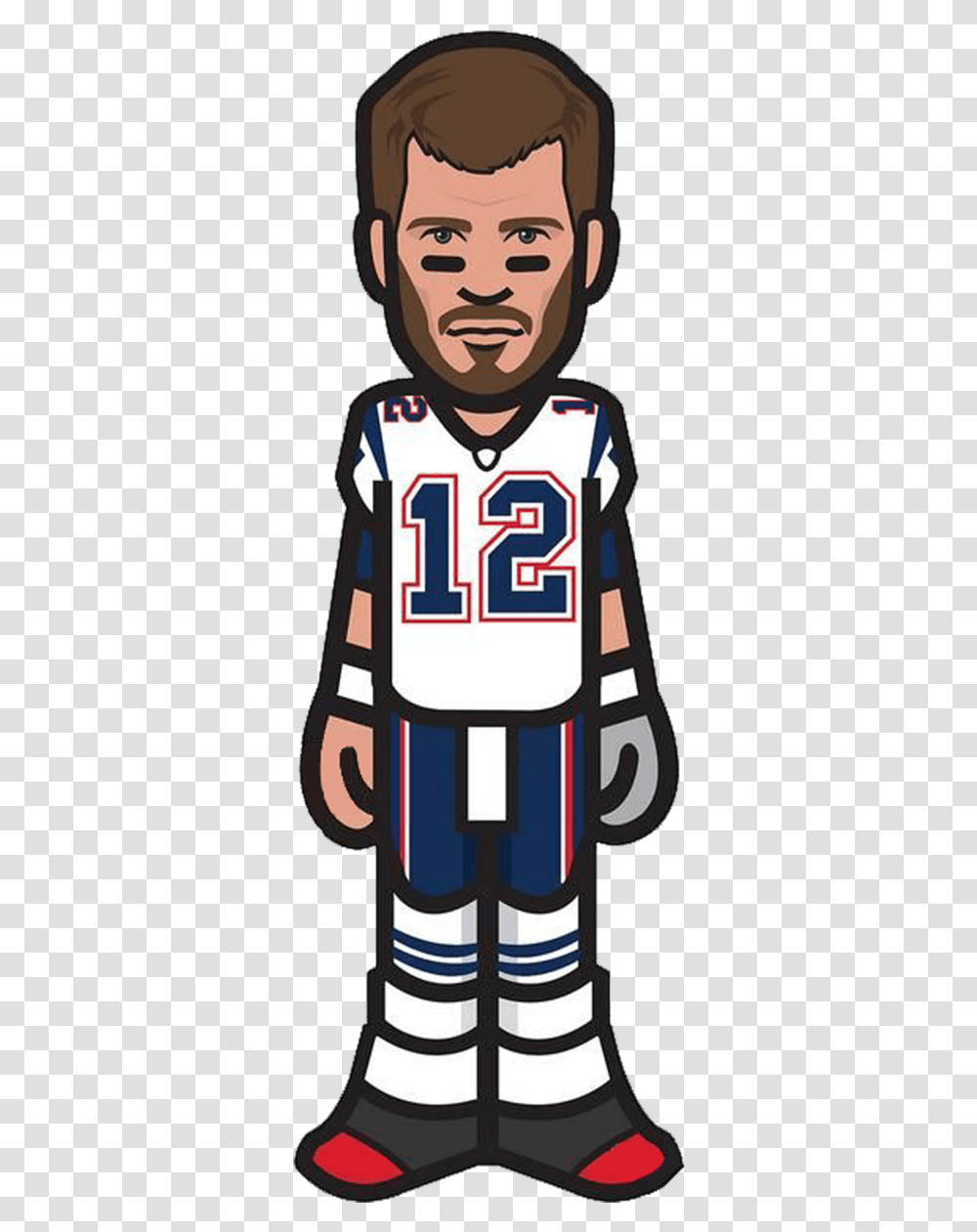 Cartoon Images Of Tom Brady New England Patriots Emojis, Clothing, Apparel, Shirt, Jersey Transparent Png