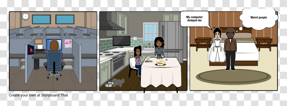 Cartoon, Indoors, Room, Person, Kitchen Transparent Png