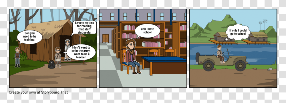 Cartoon, Indoors, Room, Person, Library Transparent Png