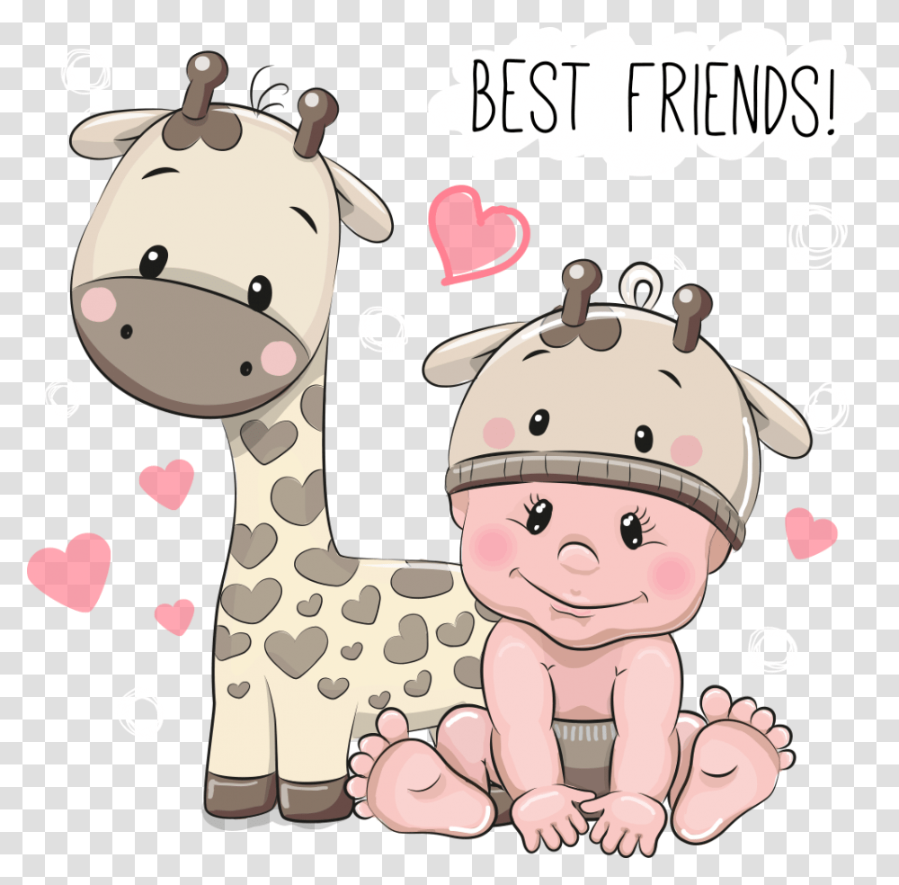 Cartoon Infant Stock Photography Illustration Baby Giraffe Cartoon, Snowman, Rattle, Paper Transparent Png