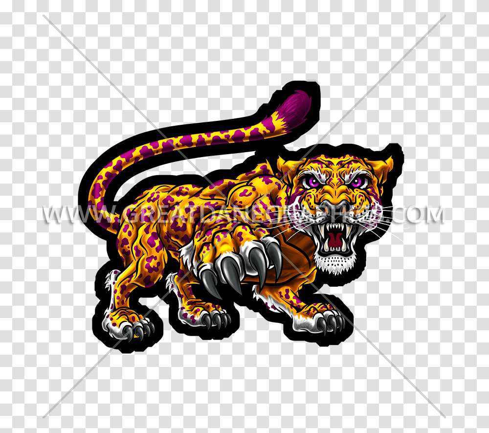 Cartoon Jaguar Mascot Production Ready Artwork For T Shirt Printing, Person, Animal, Mammal, Hook Transparent Png