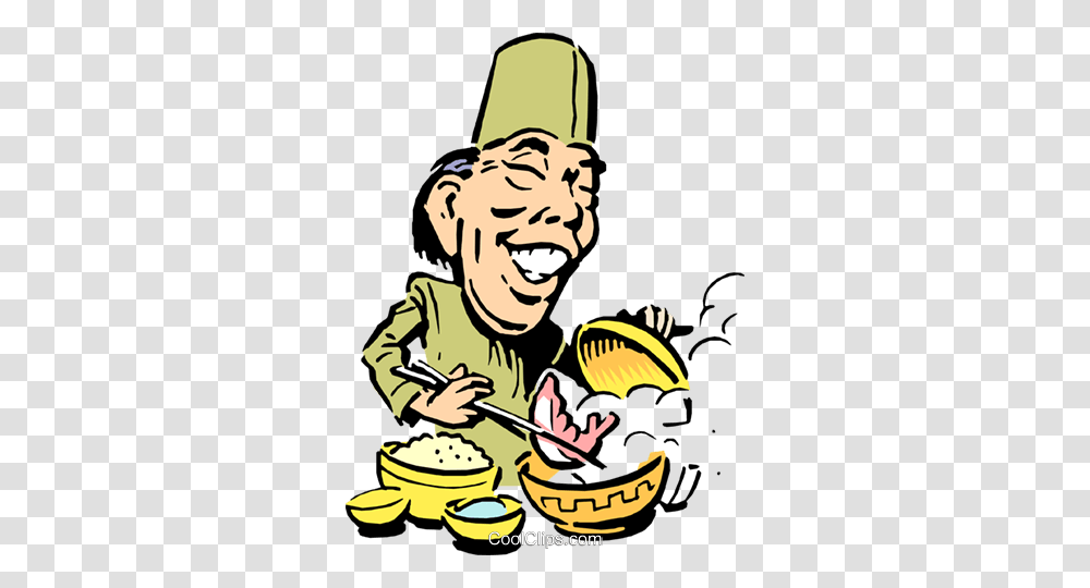 Cartoon Japanese Chef Royalty Free Vector Clip Art Illustration, Person, Food, Drawing, Doodle Transparent Png
