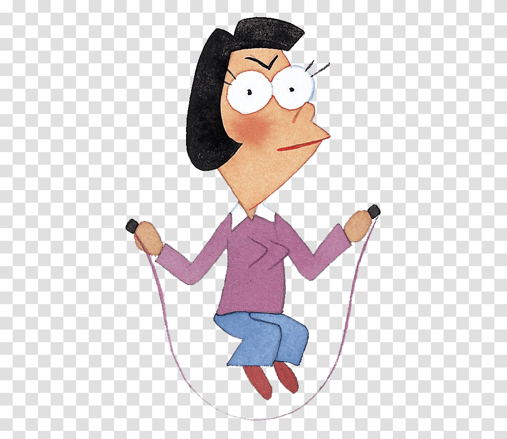 Cartoon Jump Ropes Clip Art, Person, Female, Girl, Face Transparent Png