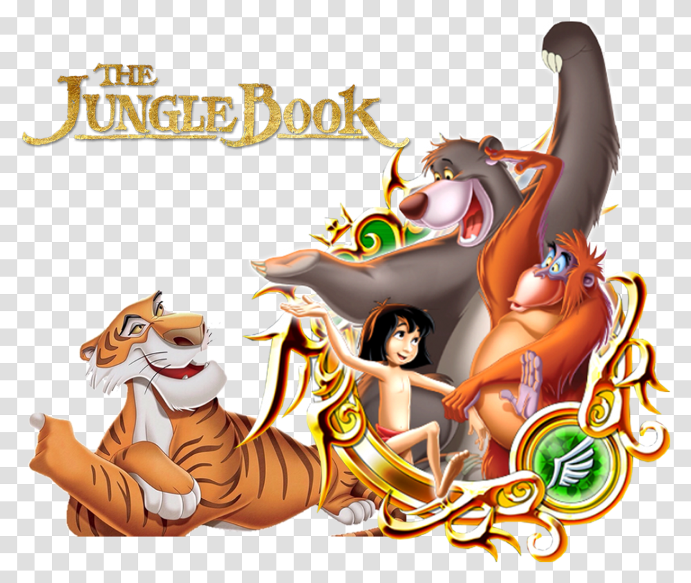 Cartoon Jungle Book Characters, Person, Advertisement, Poster, Animal Transparent Png