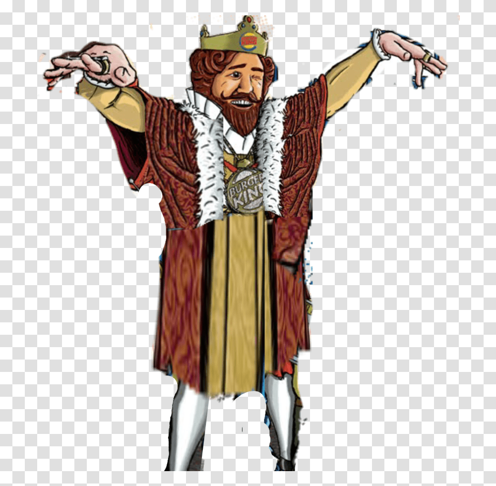 Cartoon King Burger King King, Person, Human, Performer, Costume Transparent Png