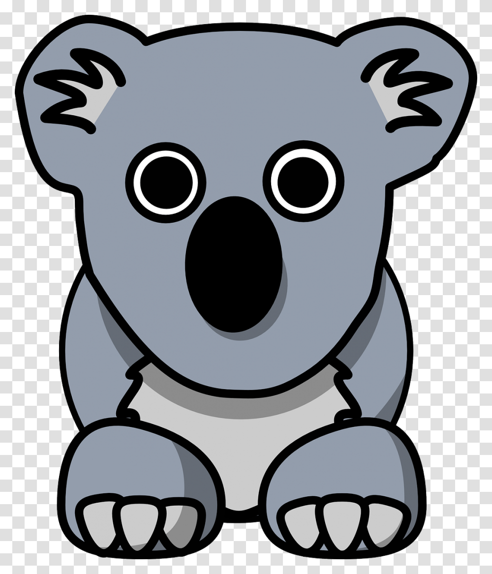 Cartoon Koala Clip Art, Stencil, Drawing, Doodle, Label Transparent Png
