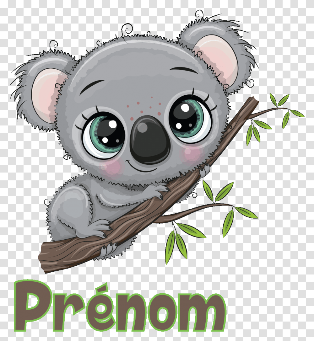 Cartoon Koala On A Tree, Mammal, Animal, Wildlife, Plant Transparent Png