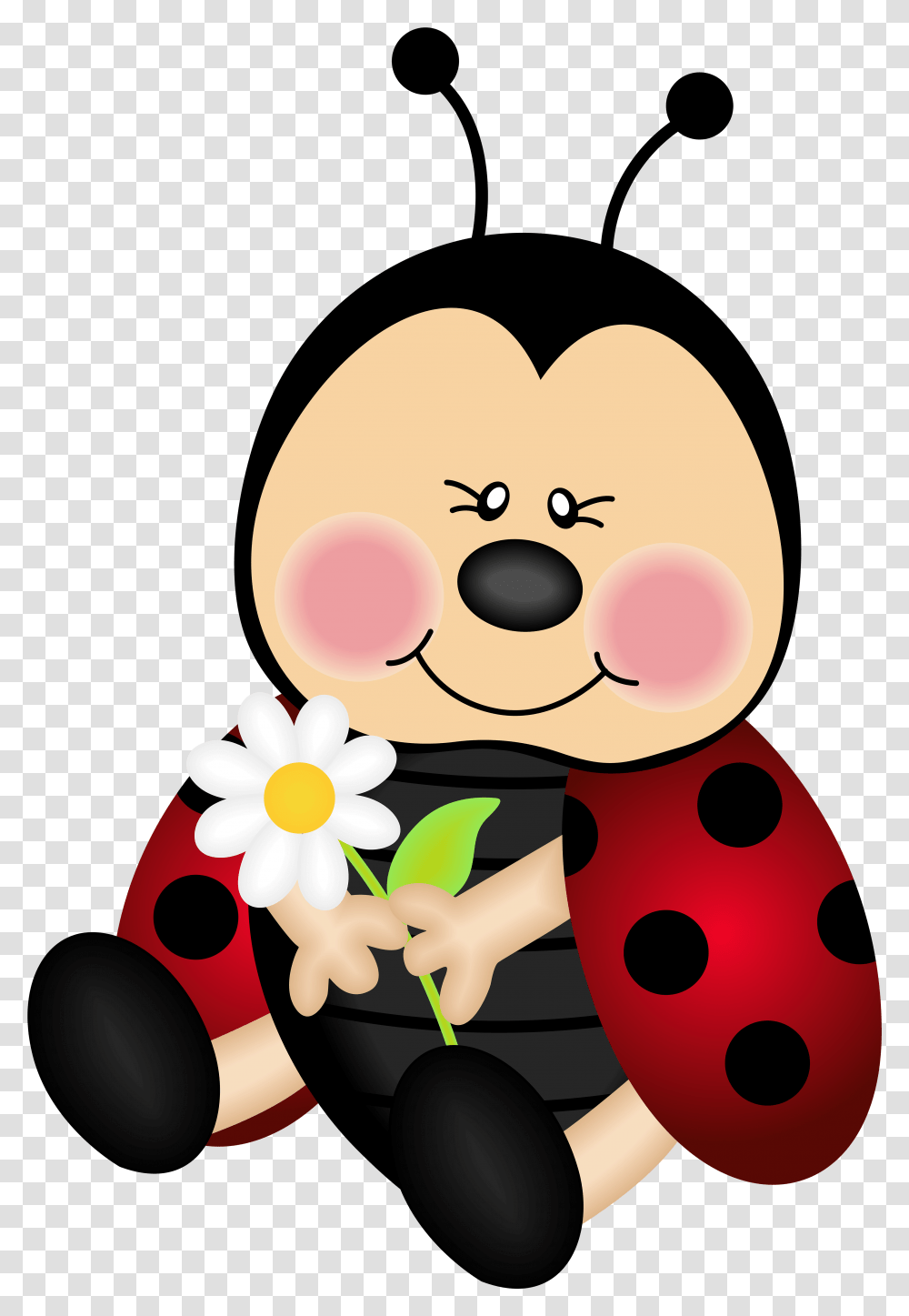 Cartoon Ladybug, Toy, Plush, Plant, Animal Transparent Png