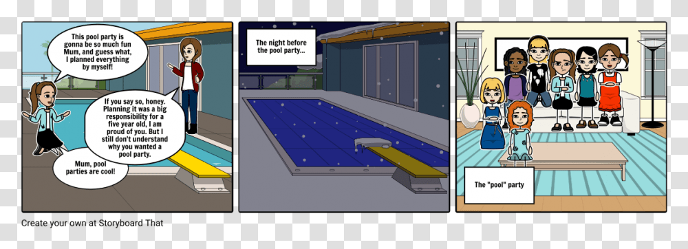 Cartoon, Lighting, Person, Water, Pool Transparent Png