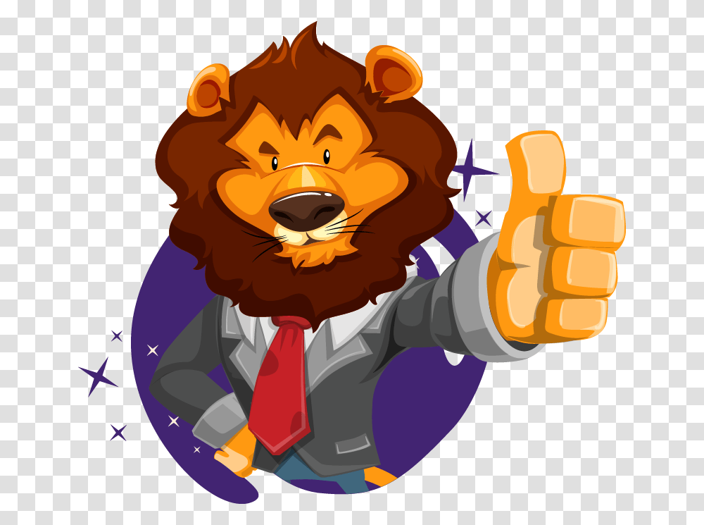 Cartoon Lion Background, Hand Transparent Png