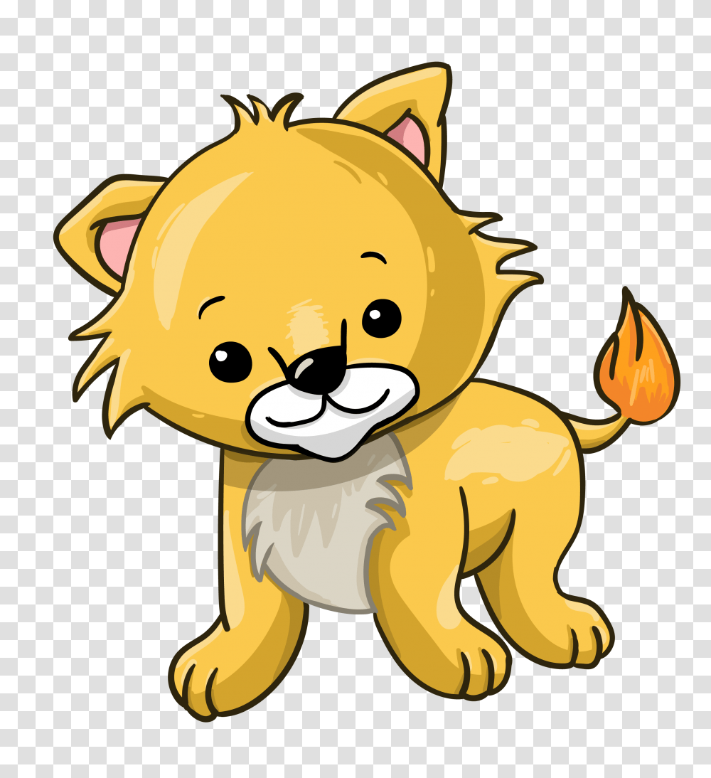 Cartoon Lion Cub Free Vectors For Download, Label, Pet, Animal Transparent Png