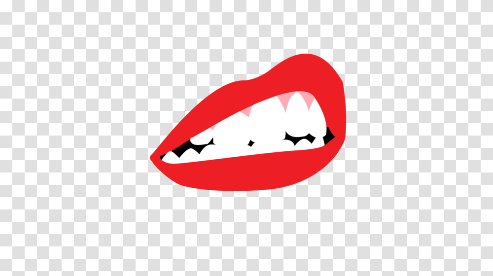 Cartoon Lips Red, Teeth, Mouth, Label Transparent Png