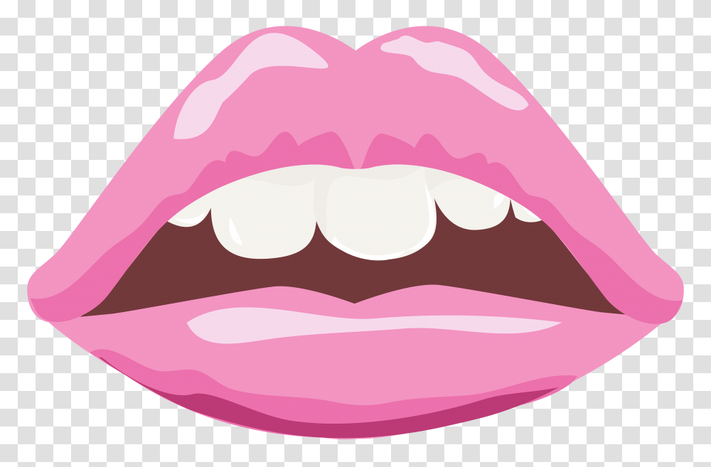 Cartoon Lips, Teeth, Mouth, Rug, Lipstick Transparent Png
