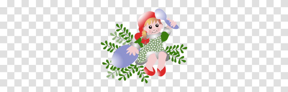 Cartoon Little Girl Clipart, Doll, Toy, Plant, Elf Transparent Png