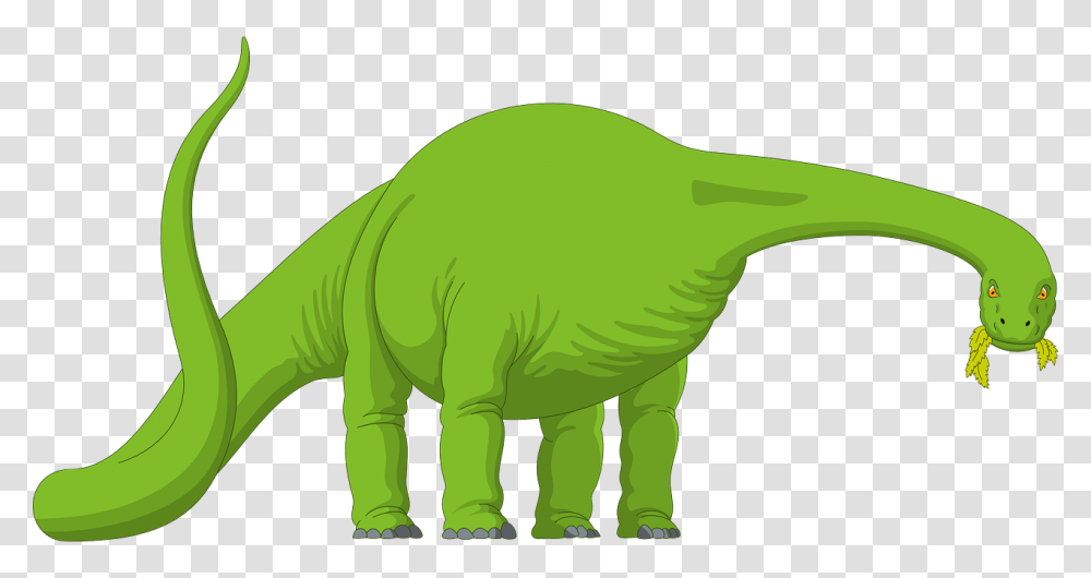 Cartoon Long Neck Dinosaur, Animal, Green, Reptile, T-Rex Transparent Png