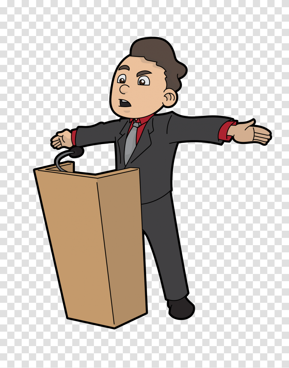 Cartoon Man Engaged In Public Speaking, Person, Audience, Crowd, Speech Transparent Png