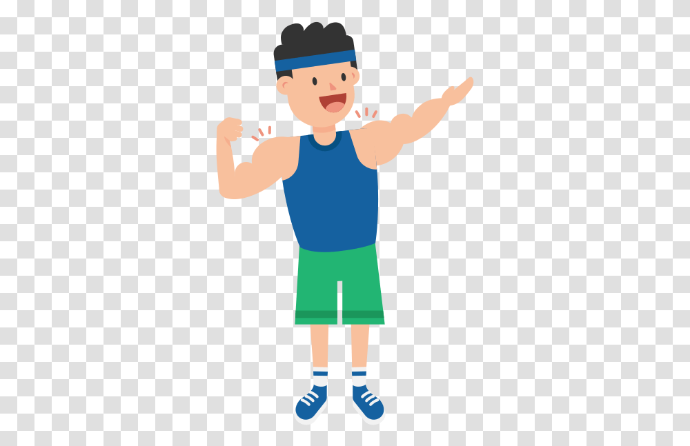 Cartoon Man Flexing Muscles, Arm, Person, Hand Transparent Png