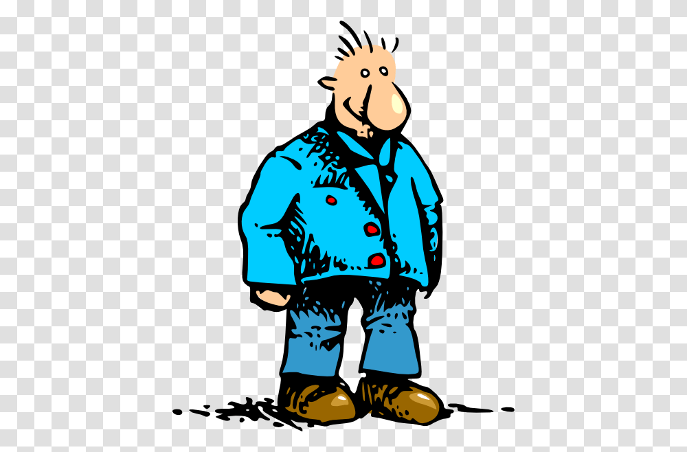 Cartoon Man Image, Coat, Person, Overcoat Transparent Png