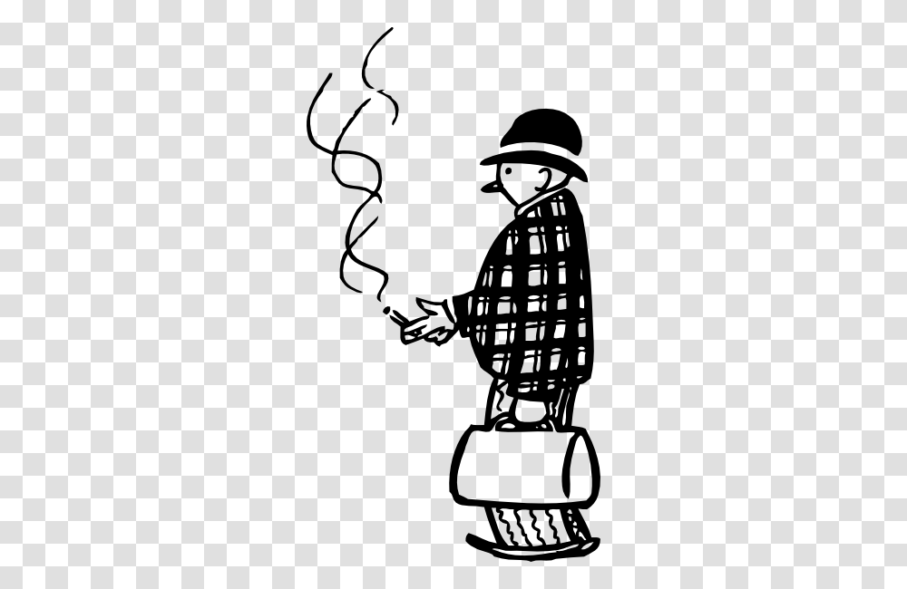 Cartoon Man Smoking A Cigar Clip Art For Web, Stencil, Silhouette, Face Transparent Png