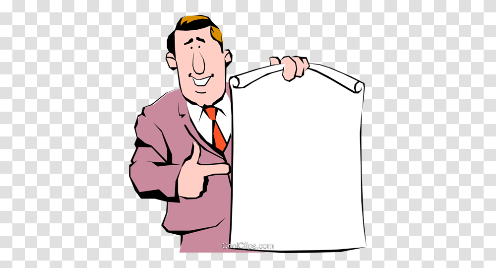 Cartoon Man With Announcement Royalty Free Vector Clip Art, White Board, Person, Human Transparent Png