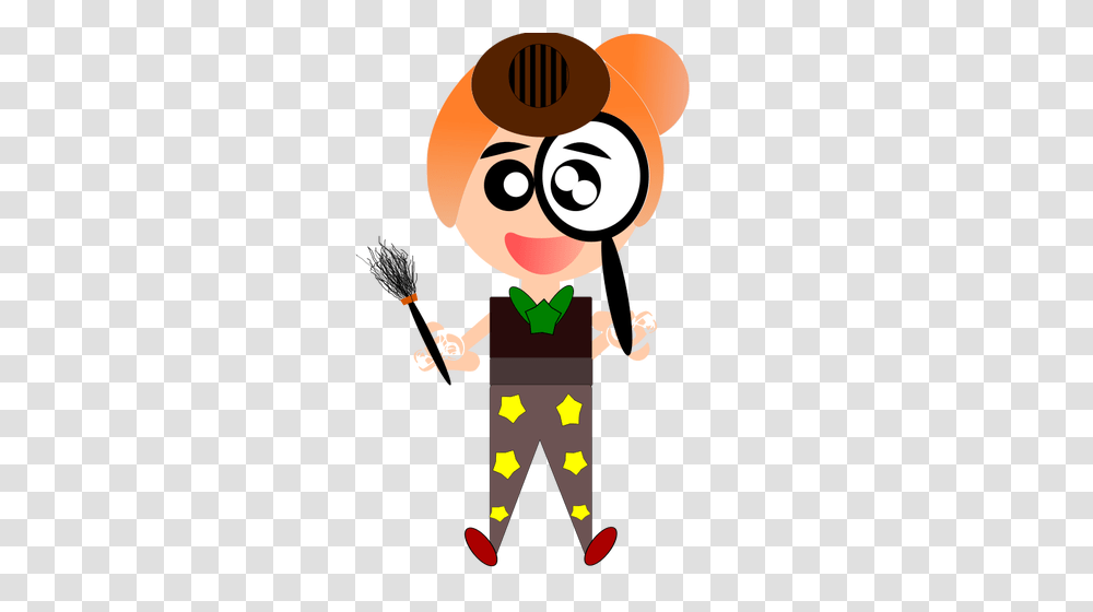 Cartoon Man With Brush And Loop, Elf, Costume, Face, Poster Transparent Png