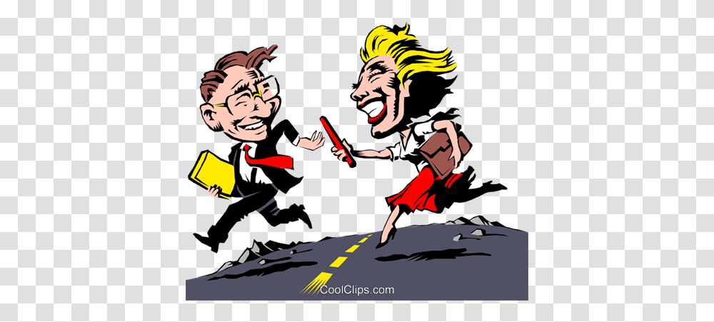 Cartoon Man Woman Track Field Royalty Free Vector Clip Art, Person, Performer, People Transparent Png