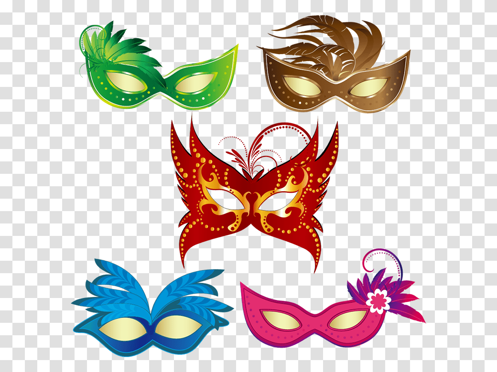 Cartoon Masquerade Ball Mask, Parade, Carnival, Crowd, Mardi Gras Transparent Png