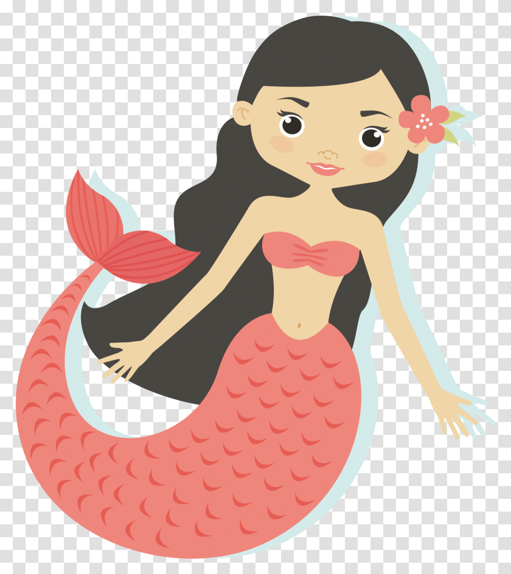 Cartoon Mermaid Background, Animal, Label Transparent Png