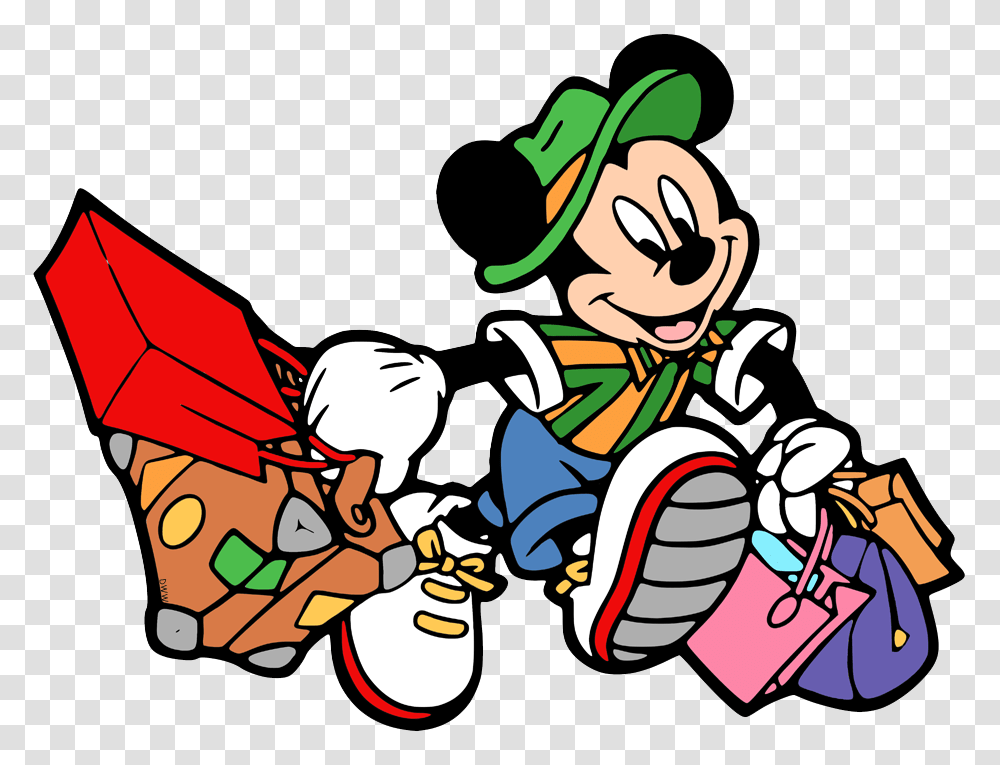 Cartoon Mickey Mouse Carrying Luggage, Dynamite, Weapon, Weaponry Transparent Png
