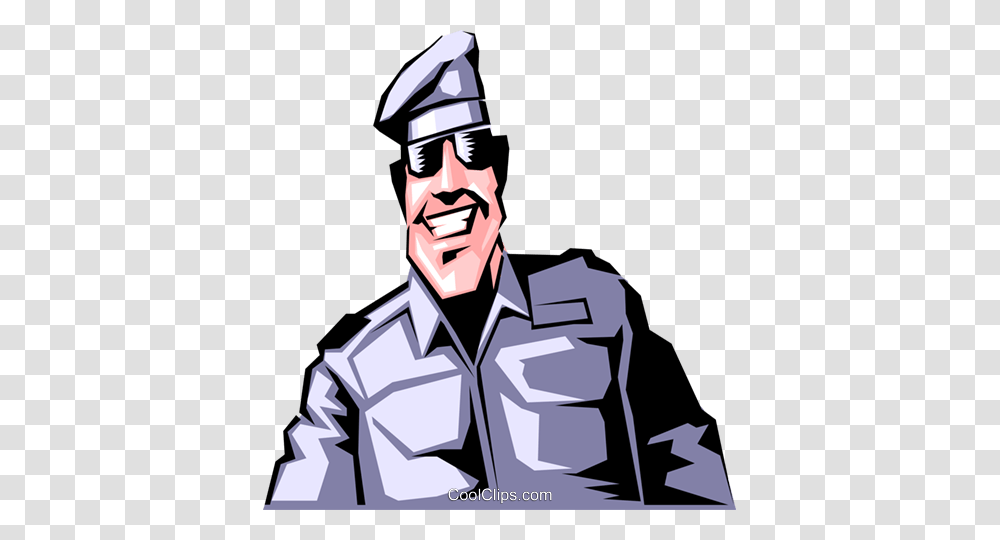 Cartoon Military Man Royalty Free Vector Clip Art Illustration, Military Uniform, Person, Human, Officer Transparent Png
