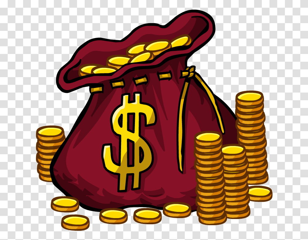 Cartoon Money Bag, Gambling, Game, Ketchup, Food Transparent Png