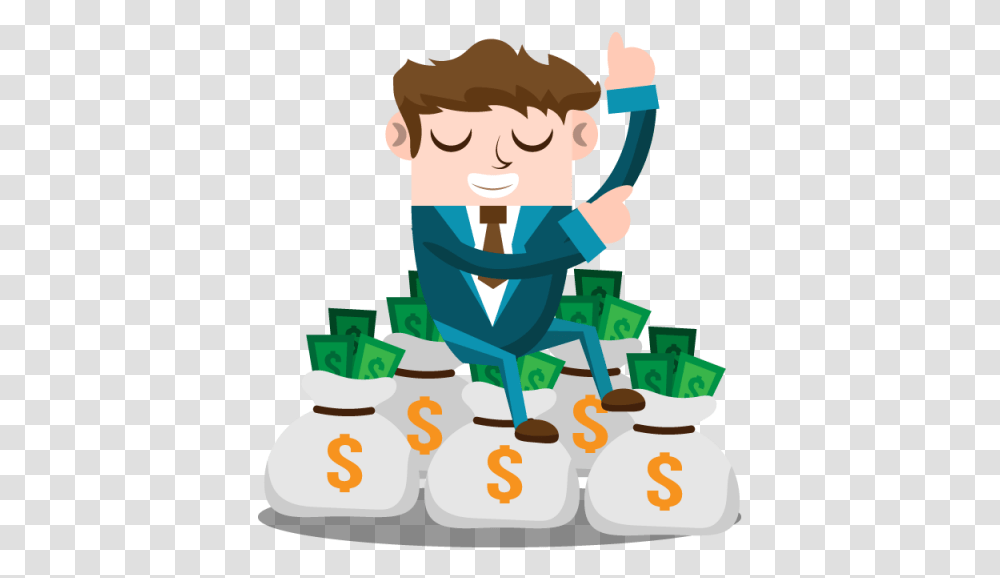 Cartoon Money People With Money, Outdoors, Recycling Symbol, Plant Transparent Png