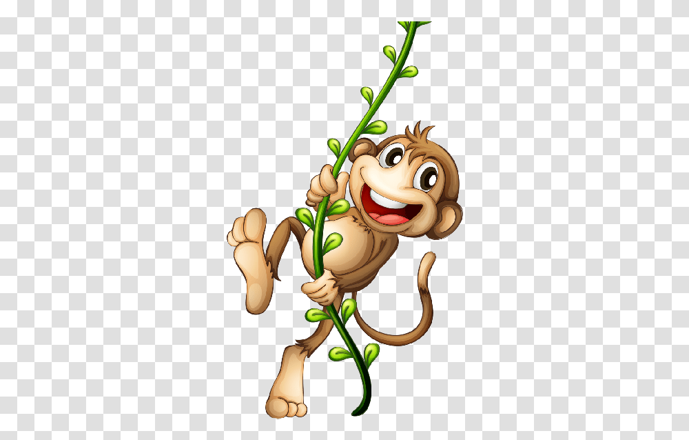 Cartoon Monkey Background, Plant, Toy, Flower, Vegetation Transparent Png