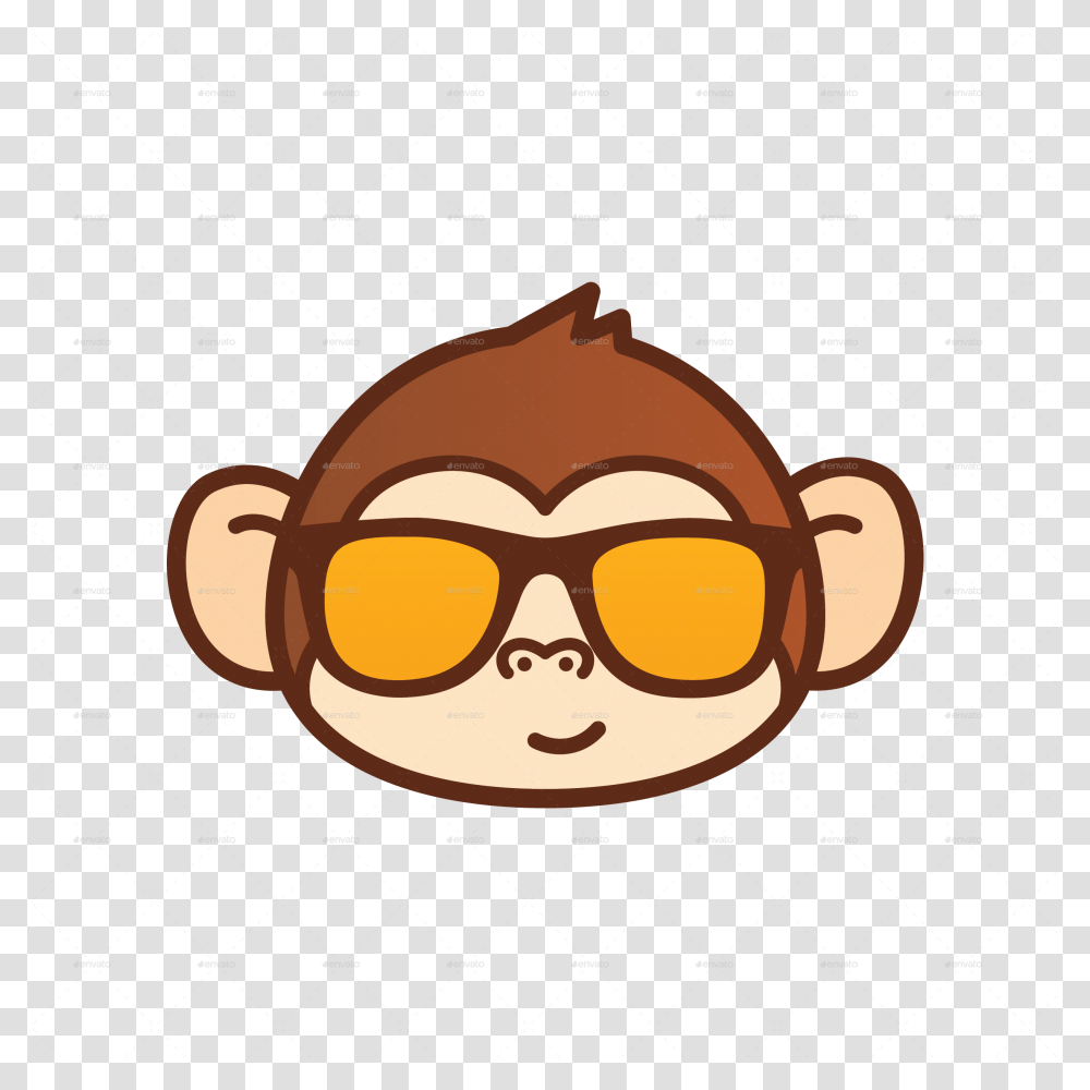 Cartoon Monkey Cute Monkey Cartoon Face, Goggles, Accessories, Accessory, Glasses Transparent Png